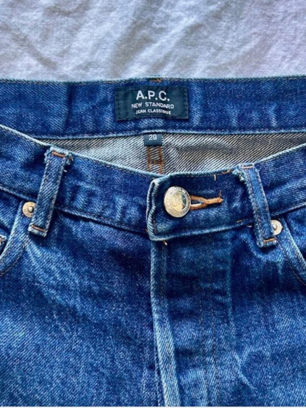 A.P.C. New Standard Men's Jeans Size 29 Classic Indigo Raw Denim